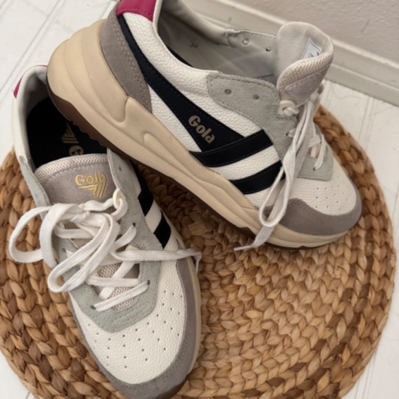 Gola Saturn Quadrant Chunky Sneaker White Black 7 - Picture 3 of 6